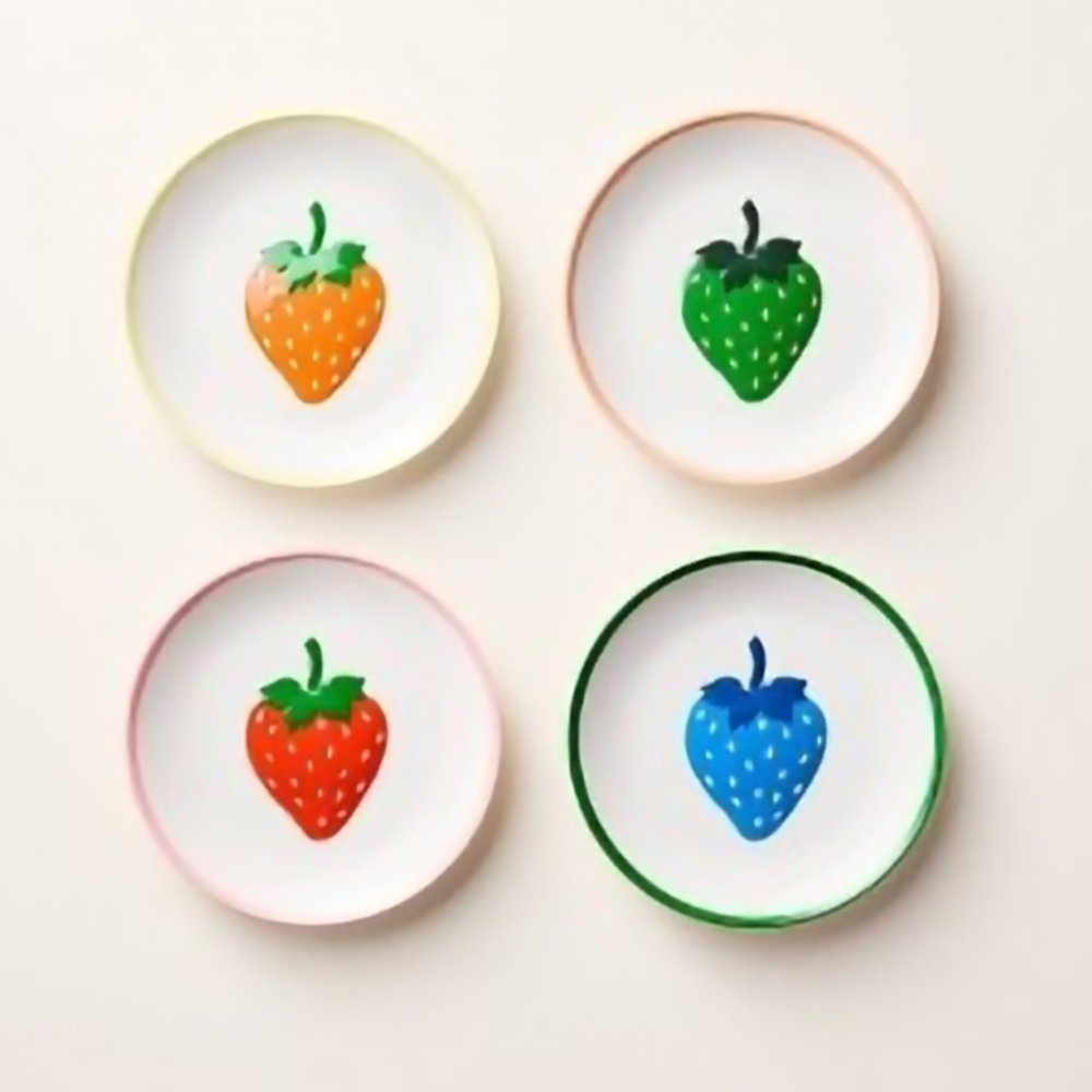 Kate Spade X Target 4pc Strawberry Melamine Appetizer Plate Set - NWT